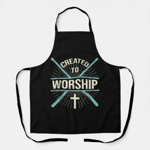 Tablier Christian Worship Band Créé Pour Adorer Drummer