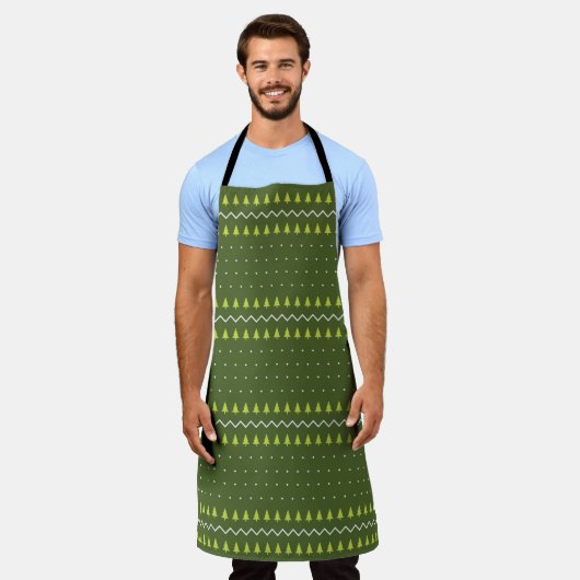 Tablier Christmas All-Over Print Apron (Porté)