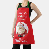Tablier Christmas Cookie Retro Santa's Baking Crew Unisex (Insitu)