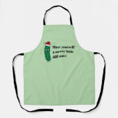 Tablier Christmas Dill Pickle wearing a Santa Hat (Recto)