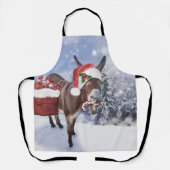 Tablier Christmas donkey with funny (Recto)