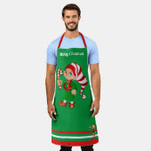 Tablier Christmas Elf Mother Fille Hostess Bake Cookies (Porté)