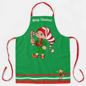Tablier Christmas Elf Mother Fille Hostess Bake Cookies (Recto)