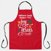 Tablier Christmas Family JOY IN JESUS Custom Christian  (Recto)