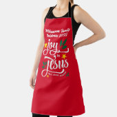 Tablier Christmas Family JOY IN JESUS Custom Christian  (Insitu)