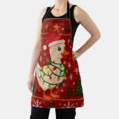 Tablier Christmas Goose Apron – Cute Holiday Goose  (Insitu)