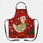 Tablier Christmas Goose Apron – Cute Holiday Goose  (Recto)