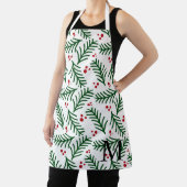 Tablier Christmas Greenery Berries INITIAL Modern Holiday (Insitu)