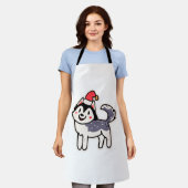 Tablier Christmas Husky Amoureux des chiens Malamute (Porté)