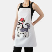 Tablier Christmas Husky Amoureux des chiens Malamute (Insitu)