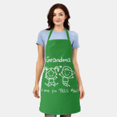 Tablier Christmas Love You Grandma Fun Graphic Gift (Porté)