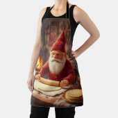 Tablier Christmas Norwegian Nisse Making Lefse, Apron (Insitu)