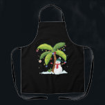 Tablier Christmas Palm Tree And Snowman<br><div class="desc">Christmas Palm Tree And Snowman</div>