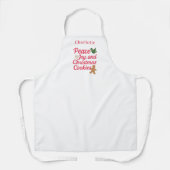 Tablier Christmas peace cookies citation nom rouge (Recto)