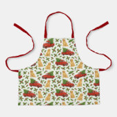 Tablier Christmas Red Truck Pattern Kids  (Recto)
