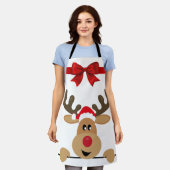 Tablier Christmas Reindeer mignonne (Porté)