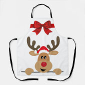 Tablier Christmas Reindeer mignonne (Recto)