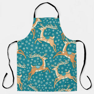 Tablier Christmas Reindeer : Vintage Motif sans couture.