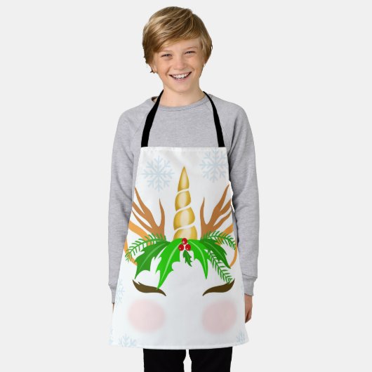 Tablier Christmas Unicorn Face (Porté)