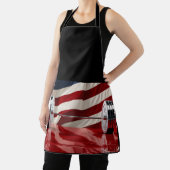 Tablier Chrome Olympic Barbell Set U.S. Flag Background (Insitu)