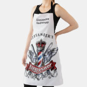 Tablier Chrome Winged Barber Pole Apron (Insitu)