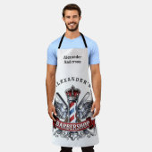 Tablier Chrome Winged Barber Pole Apron (Porté)