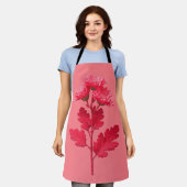 Tablier Chrysanthème rose élégant (Porté)