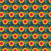 Tablier Chrysanthèmes géométriques