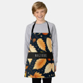 Tablier Chute d'hiver feuille flocons de neige Rétro Motif (Porté)