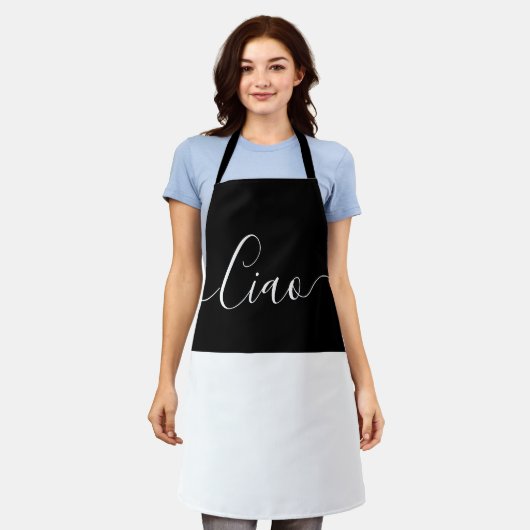 Tablier Ciao - noir&blanc (Porté)