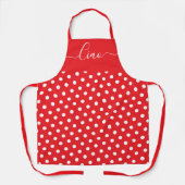 Tablier Ciao - polka blanche rouge (Recto)