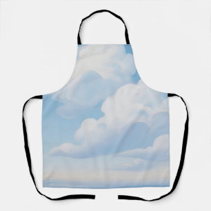 Tablier Ciel bleu rêveur avec nuages