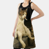 Tablier Cigarette Kitten Funny Smoking Cat Gen Z Meme (Insitu)