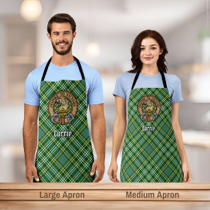 Tablier Cimier de lion Clan Currie sur Tartan