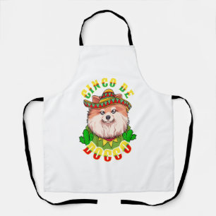 Tablier Cinco de Doggo Funny Pomeranian