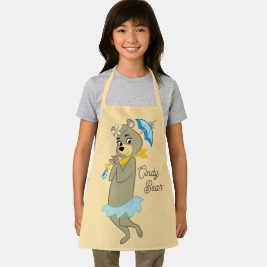 Tablier Cindy Bear tenant le parasol (Insitu)