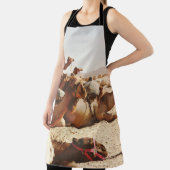 TABLIER CINQ CAMELS SUR LE TERRAIN (Insitu)