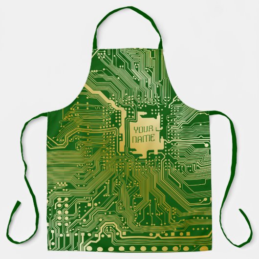 Tablier Circuit Monogramme Motherboard Electronics Chip Te (Recto)