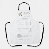 Tablier Ciseaux blancs minimaux de coiffeur modifiables (Recto)