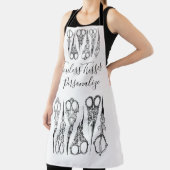 Tablier ciseaux de coiffeur victorien élégant (Insitu)