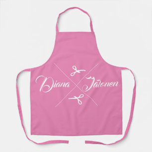 Tablier Ciseaux modernes Liste de cheveux Bubblegum rose