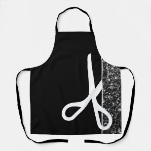 Tablier Ciseaux modernes Stylo cheveux noir