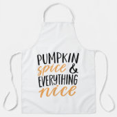 Tablier Citation d'action de grâce d'épice Citrouille oran (Recto)