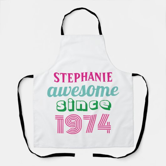 Tablier Citation de 50e anniversaire drôle personnalisée (Recto)