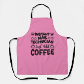 Tablier Citation de café de technicien de clou amusant (Recto)