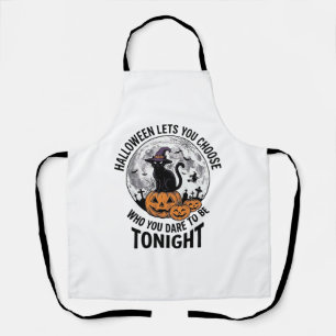 Tablier Citation de chat Halloween Citrouille Sombre Sorci
