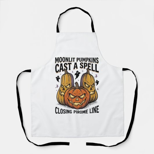Tablier Citation de citrouille d'Halloween Jack O Lantern (Recto)