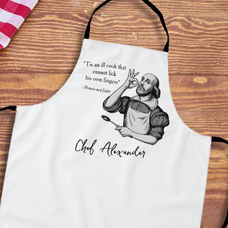 Tablier Citation de Shakespeare sur mesure