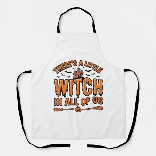 Tablier Citation de sorcière d'Halloween Design vectoriel (Recto)