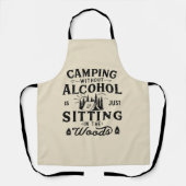 Tablier Citation d'équipe de camping et de boisson drôle (Recto)